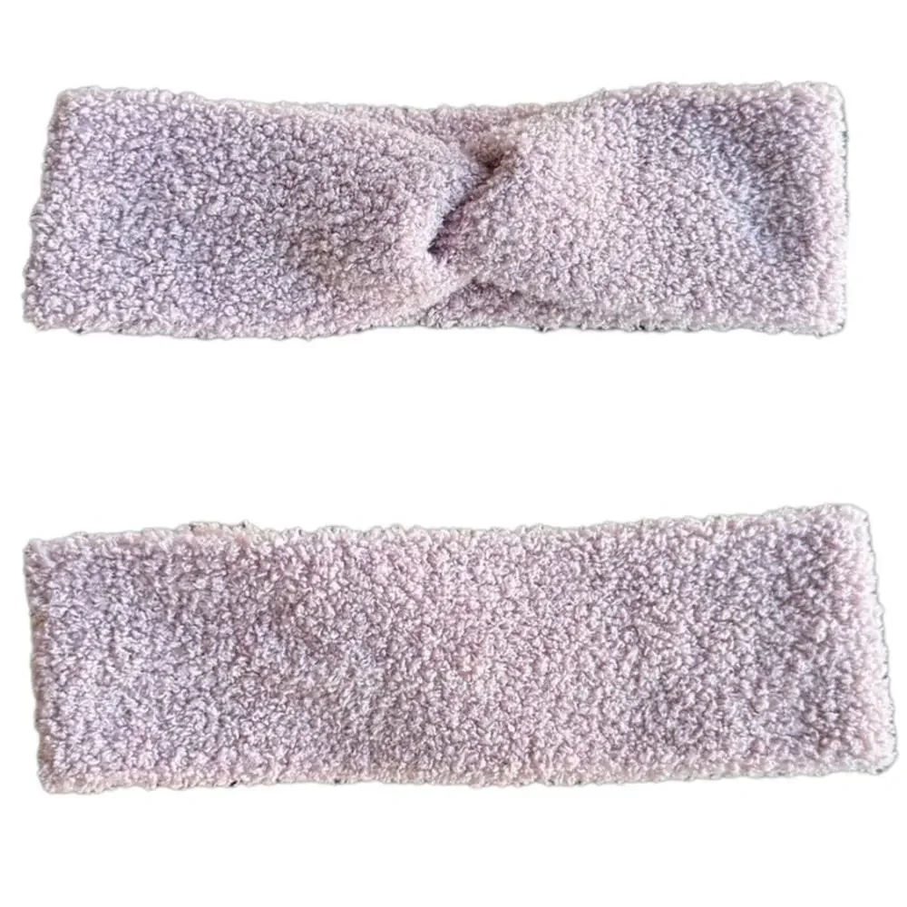 Fuzzy twist headband color handmade